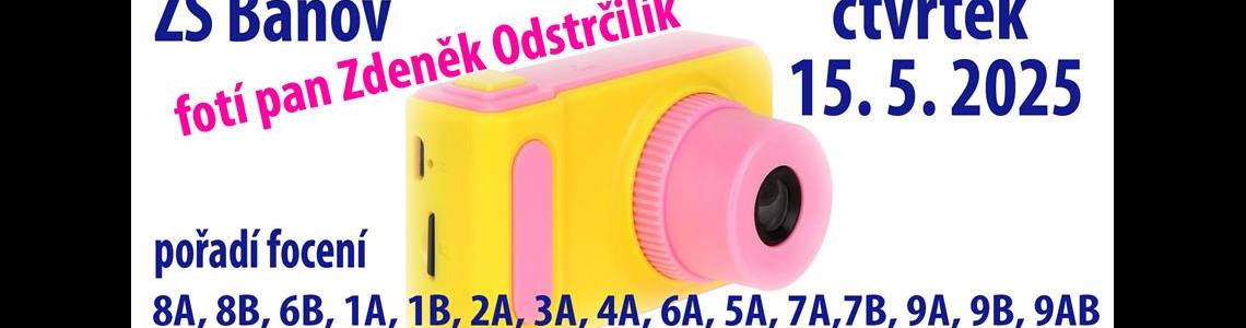 JIŽ ZÍTRA 15. 5. 2025 FOTOGRAFOVÁNÍ
